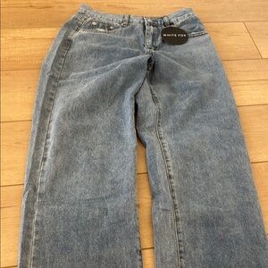 White Fox Blue Mid rise straight leg jeans